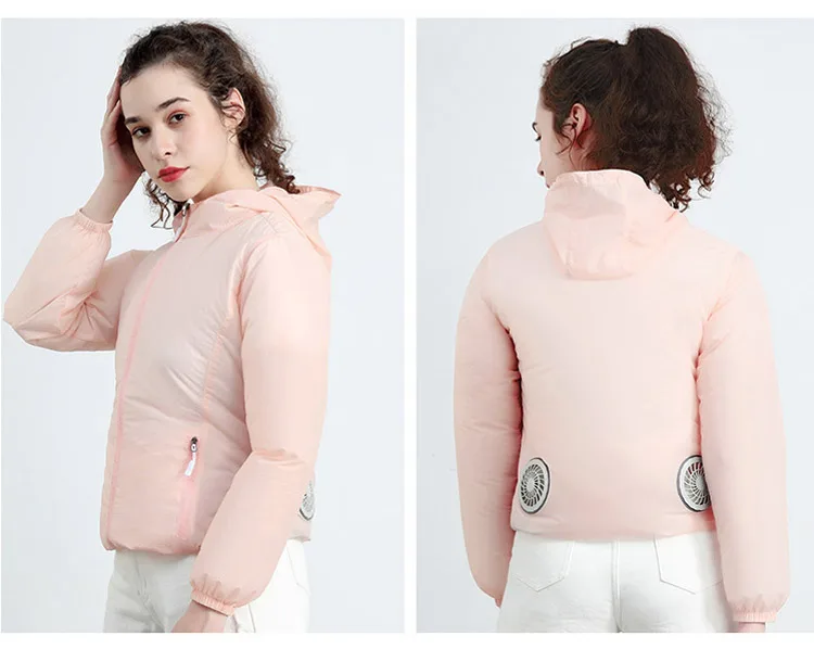 Air conditioning Jackets Summer Thin Breathable Cooling Fan Clothes Couples Outdoor Anti-heat Fishing Working Fan Clothing (22)