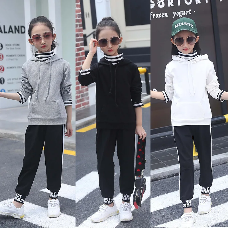 Boys and girls spring 2019 children striped collar shirt suit fashion sportswear boys spring and autumn children's clothing