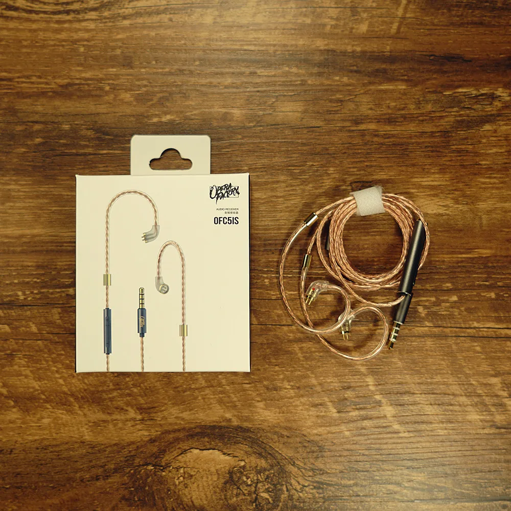 OF OM1 5N OFC Cable Dedicated 2PIN Upgrade Cable use for OM1 Whizzer HE03 with mic Cord Applies Original Headphones