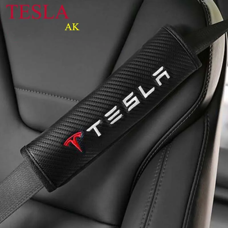 

1 Pair Safety Car Seat Belt Shoulder Pad Guard Special for Tesla Model S ModelX 3Universal Car Seat Belt Cushion Cover Protector