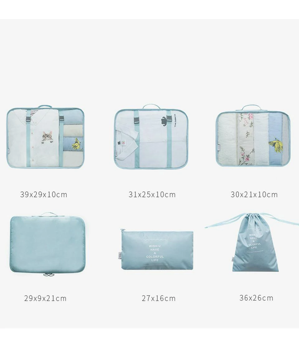 Новинка, Корейская дорожная сумка, водонепроницаемый, пылезащитный, многофункциональный, утолщенный чемодан, содержит 6 комплектов, сумки для путешествий, большая сумка для хранения