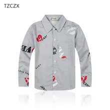 TZCZX/Детские классические рубашки с граффити в европейском и американском стиле для мальчиков 2-6 лет; детская одежда