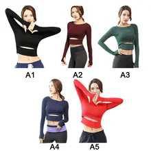 Женские спортивные топы для йоги, рубашки для йоги, топы Спортивные Фитнес-спорт, футболки для тренировок, спортивная одежда для йоги