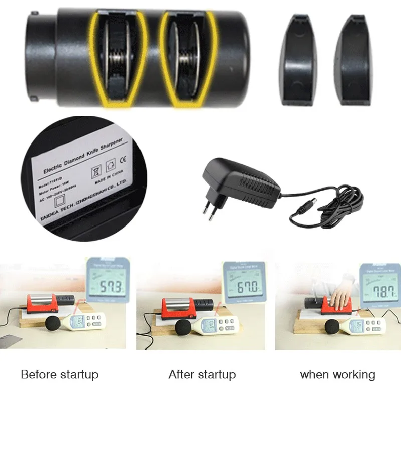 Профессиональная электрическая машинка для Ножи точилка алмаза и Керамика 2-х стадийной шлифовальный станок для заточки Керамика штепсельная вилка европейского стандарта Ножи более Кухня инструменты