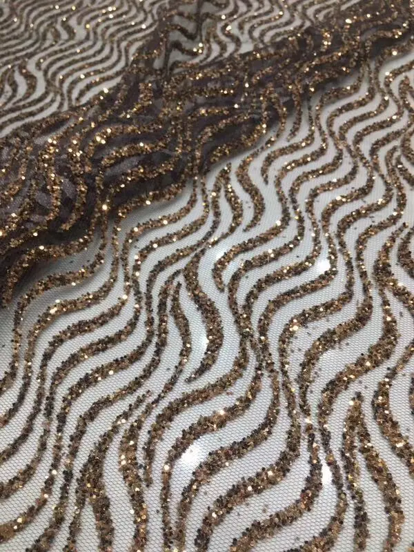

Top selling french african glued glitter sequence lace fabric SYJ-4189 sequin lace fabric for party dress
