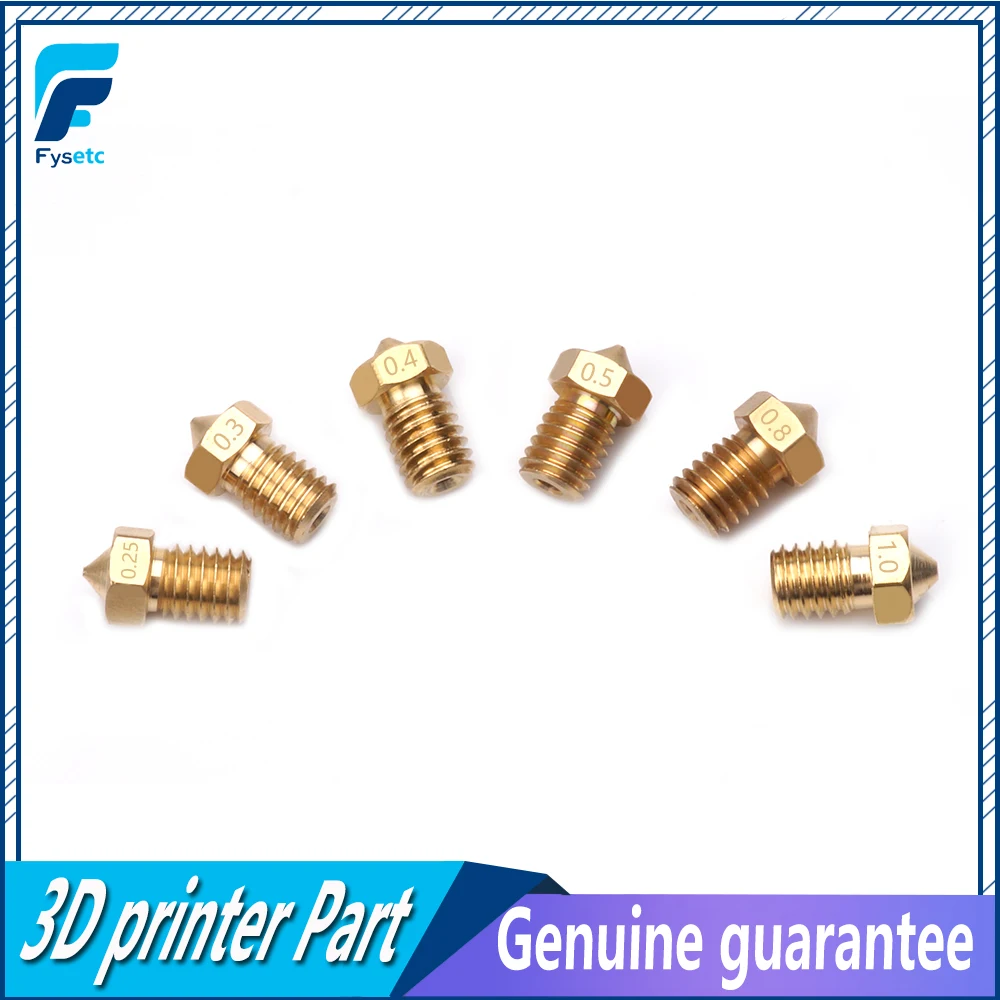 5 قطع 3D طابعة فوهة J-رئيس النحاس فوهة 0.2 0.3 0.4 0.5 0.8 ملليمتر ل V6 V5 1.75 أو 3.0 ملليمتر إمدادات الطارد الفوهات