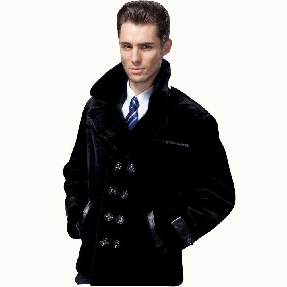 2019 Guaranteed Sheepskin Fur Coat Men Genuine 3 Styles