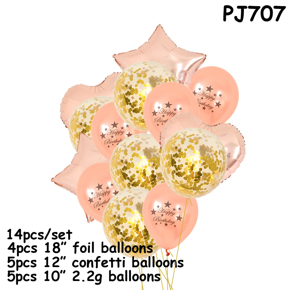 Розовый золотой розовый воздушный шар золотые воздушные шары с конфетти невесты, чтобы быть воздушный шар из фольги свадебный воздушный шар Babyshower девушка воздушные шары на день рождения - Цвет: Baloons PJ707
