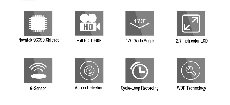 Автомобильный видеорегистратор Anytek AT66A full HD Novatek 96650, Автомобильный видеорегистратор, 170 градусов, 6G объектив, супер ночное видение, видеорегистратор