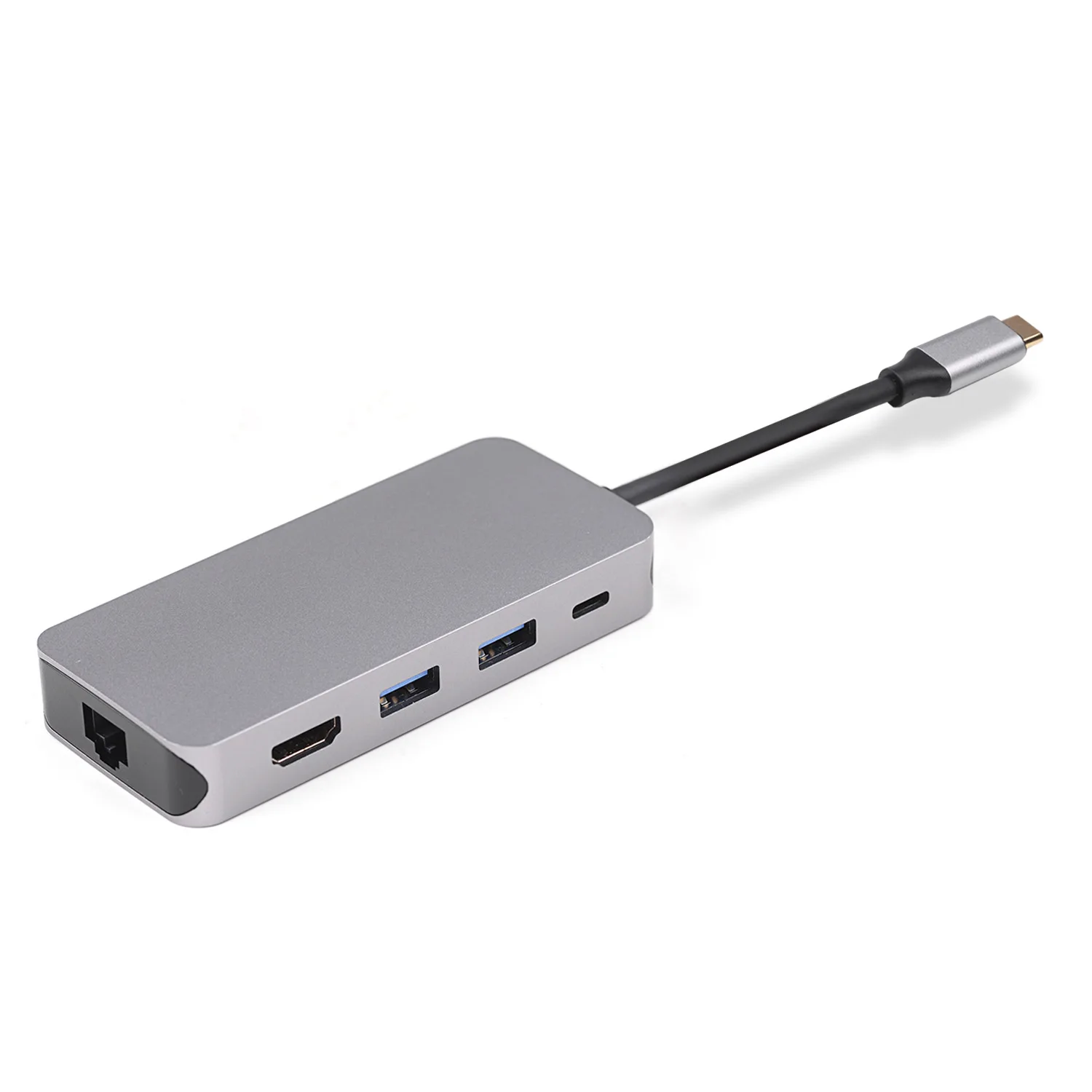 ULT-BEST 8-в-1 3Usb Порты и разъёмы Тип-C концентратор USB док-станция для Поддержка 4K x 2K Hdmi Rj45 Lan порт Gigabit Sd/устройство для считывания с tf-карт Pd зарядки Порты и разъёмы Ad