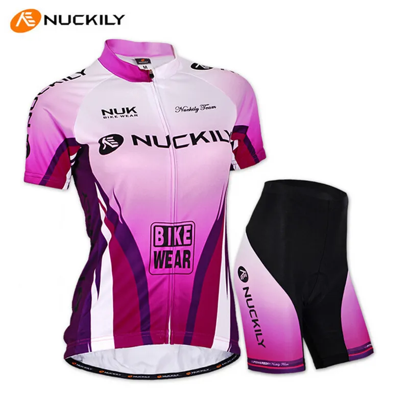 

NUCKILY 2017 Women Slim Fit Road MTB Bike Jerseys Sets Cool Breathable Design Bicycle Clothing Pro Bike Cycling Jerseys Suit