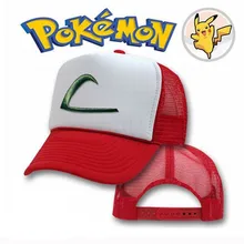 POKEMON Ash Ketchum шляпа Pocket Monster хлопковая бейсболка для костюмированной вечеринки летние шляпы