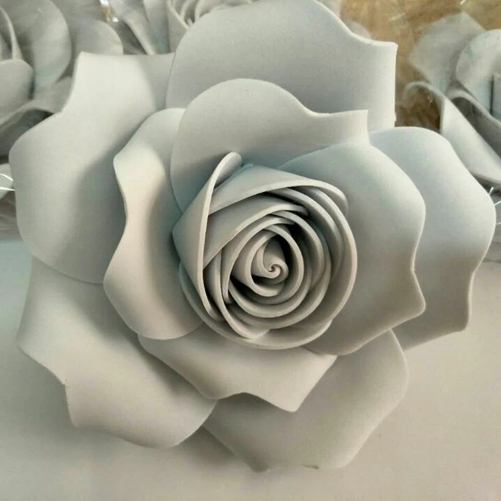 100%handmade15CM Foam flower Party Christmas Wedding decoration Large Artificial Paper flowers Party paper flower shooting props