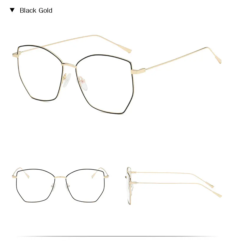 Новые квадратные очки женские рецепт оправы для глаз пилота мужские металлические негабаритные оптические очки оправа диоптрий прозрачные линзы