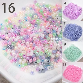 

Wholesale 15 colors 2mm 3mm 4mm Cream Glass Czech Seed Spacer beads For jewelry handmade DIY Free shipping