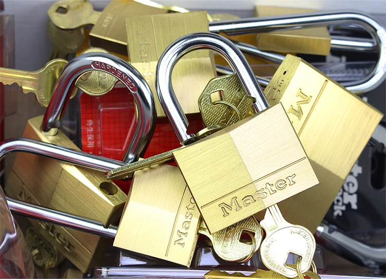 Master Lock Solid Brass Padlock outdoor special, Waterproof, no rust and corrosion, Anti-theft lock core, for Maritime, port (6)