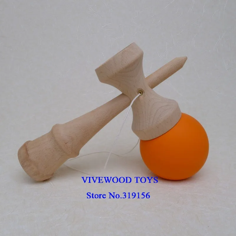 Резиновая кендама, Традиционная японская Kendama 18 см Kendama(резиновая краска, лучшее трение) из бука, Pro Kendama