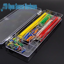 14 tipo 10 tira = 140 pces u forma solderless breadboard jumper cabo fio kit para pcb placa de pão