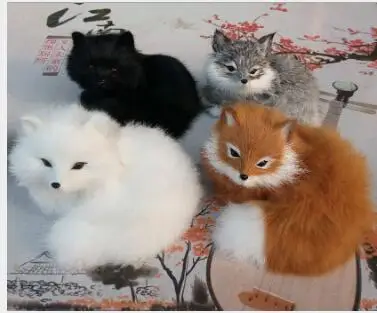 

WYZHY simulation fox birthday gift Christmas gift interior decoration teaching home model decoration to send friends