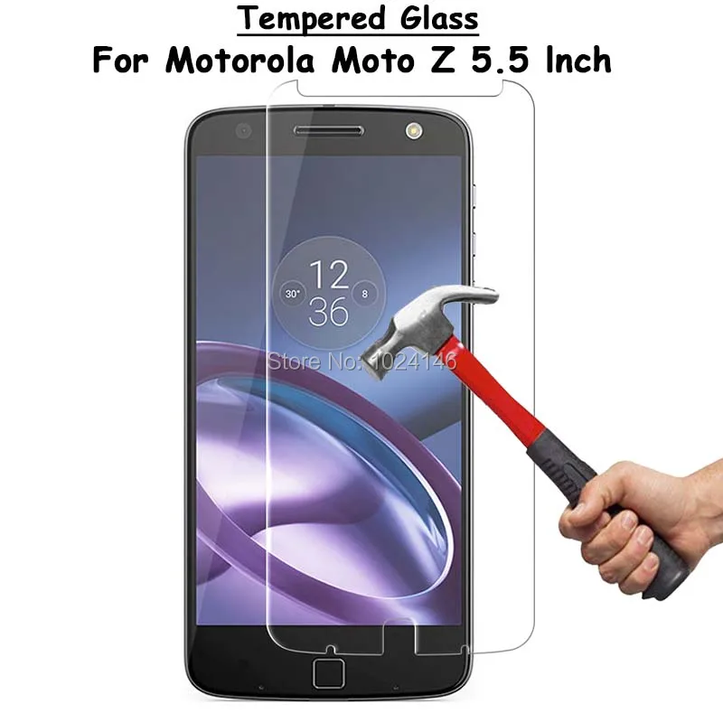 For Motorola Moto Z / Droid 5.5&quot Clear Tempered Glass Screen Protector Ultra Thin Explosion-proof Protective Film + Clean Kit |