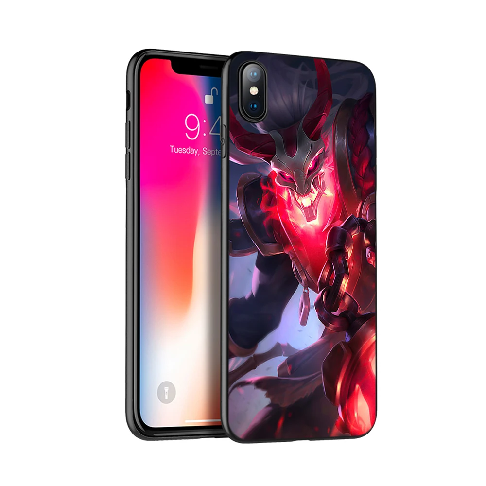 Черный чехол из ТПУ для iphone 5 5s SE 2020 6 6s 7 8 plus x 10 силиконовый XR XS 11 pro Max League of Legends