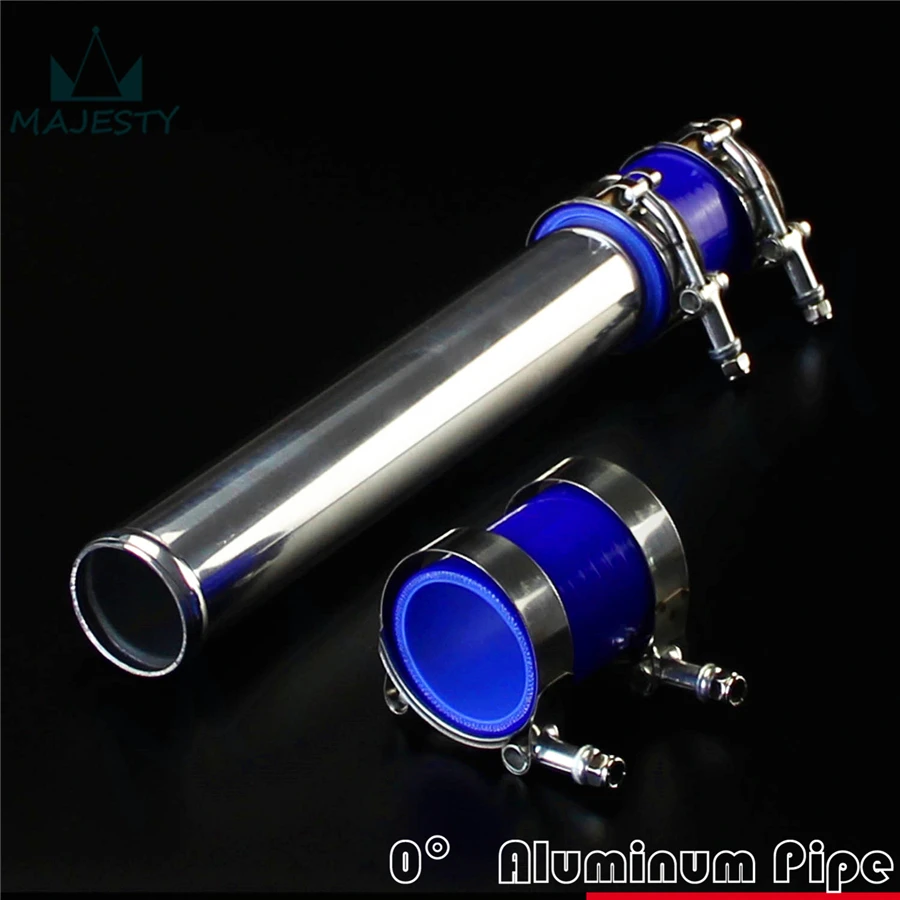 57mm 2.25''Aluminum Turbo Intercooler Pipe Piping Tubing +BLUE silicon