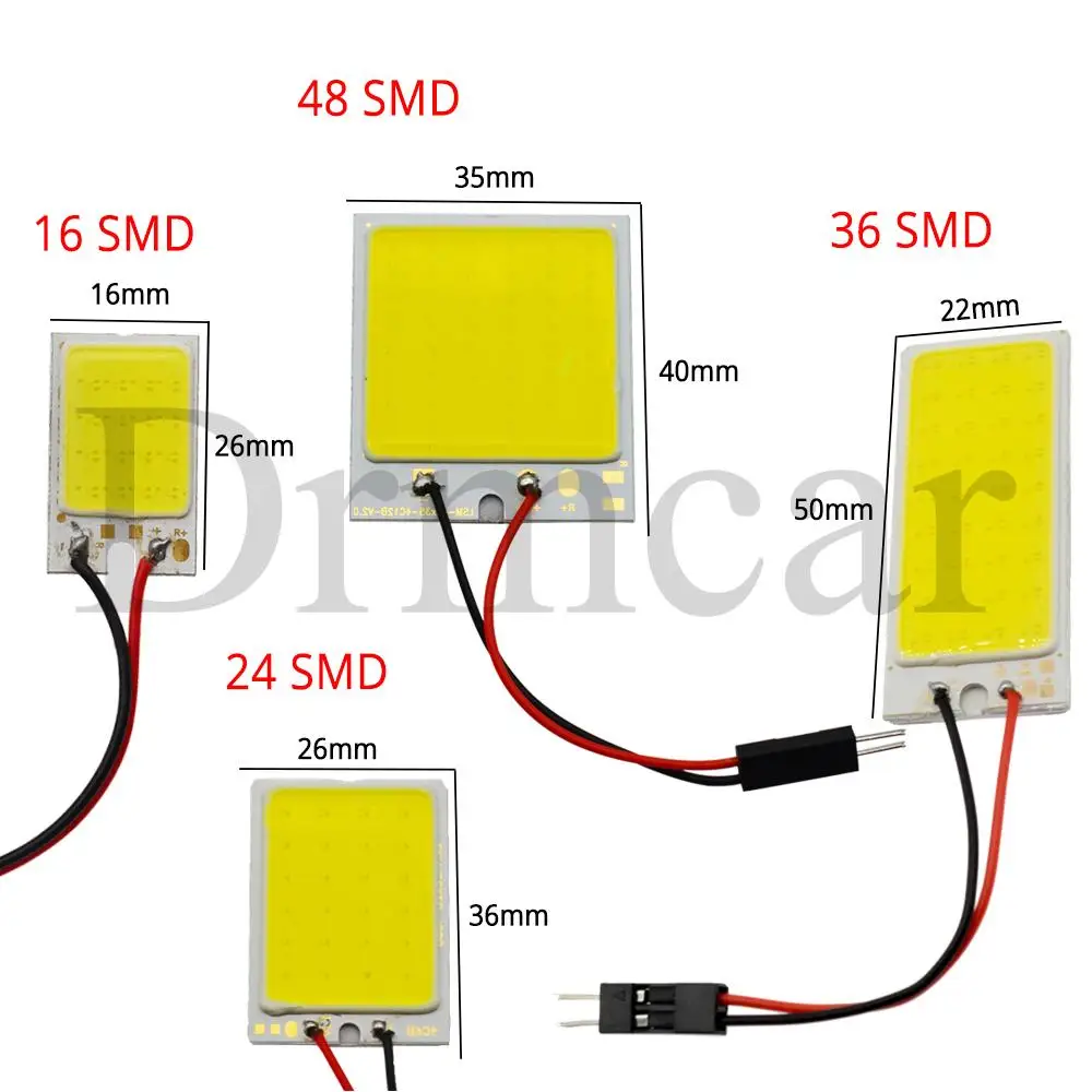 T10 W5W авто Интерьер Чтение Cob 24SMD 36SMD 48SMD светильник купольная фестонная автомобильная светодиодная лампа автомобиля панели лампы BA9S DC 12v Стайлинг автомобиля