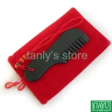 Comercio al por mayor y Al Por Menor Negro Bian Stone Massage Guasha comb/Natural bian-piedra asistencia sanitaria 20 unids/lote (130x40mm)