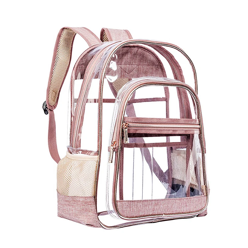 

Women Men Fashion PVC Crossbody Bag Clear Backpack School Bookbag Transparent Travel Backpack Makeup Bags