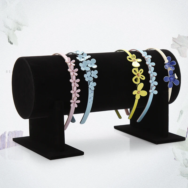 New fashion black cotton hair hoop display shelf frame jewelry holder