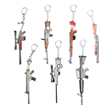 

Fortnight Battle Royale Action Game Keychain tnite Weapon Metal 3D Gun Model Action Figure Arts Toys Collection Keyring Gift