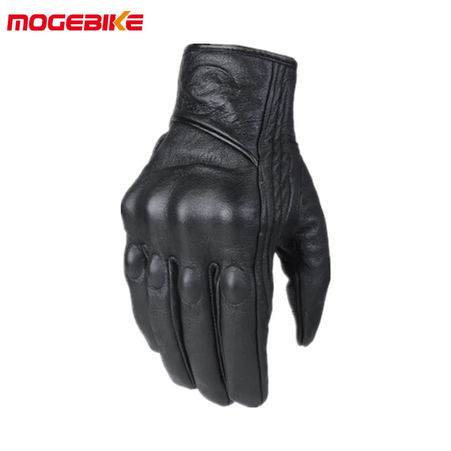 

Free shipping Leather Winter Motorcycle Gloves Cycling Moto Motorbike Protective Gears Motocross Glove