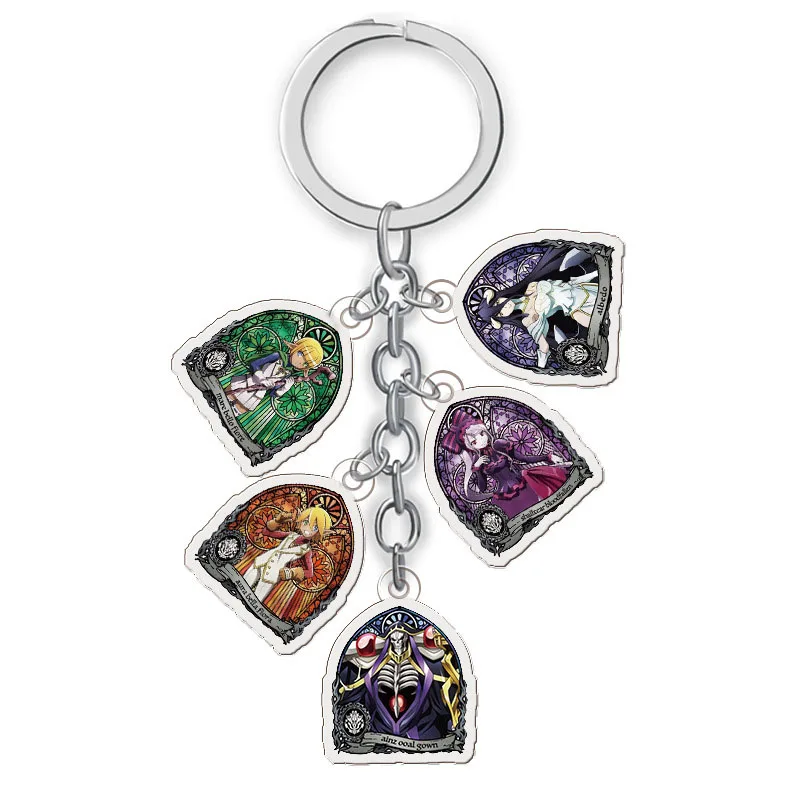

Anime Overlord Keychain Japanese Anime Cartoon Pendant Chaveiro Llaveros Key Ring