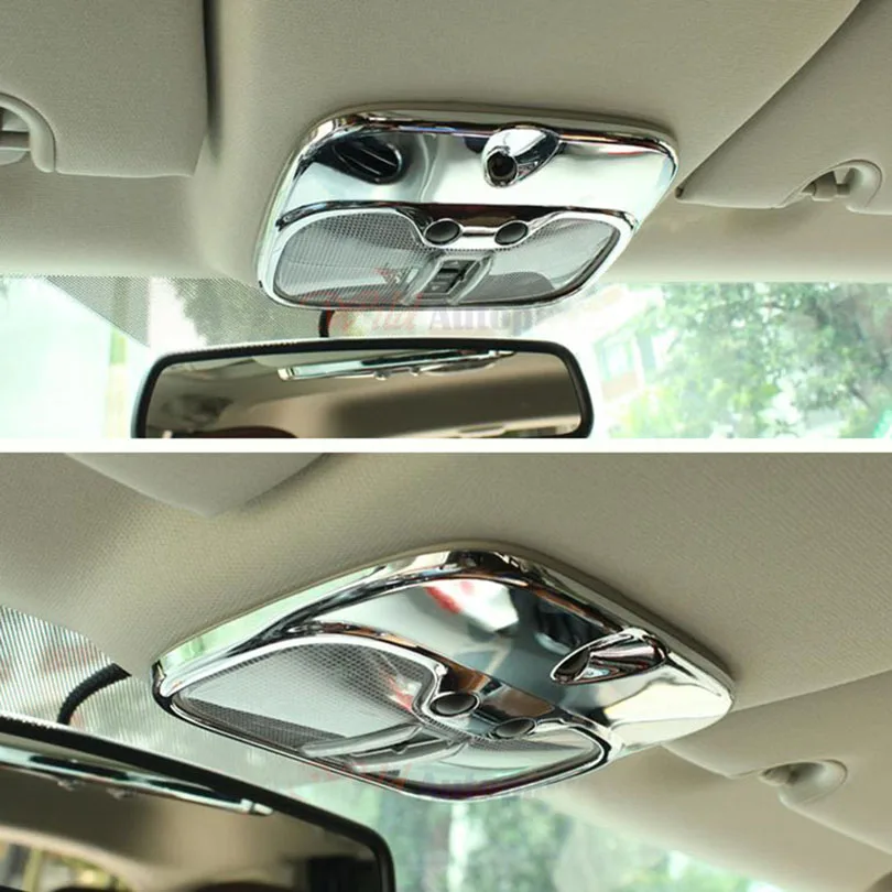 Зеркало хромированные аксессуары для интерьера передний светильник для чтения крышка лампы Отделка гарнир для Jeep Компас Патриот 2011 2012 2013
