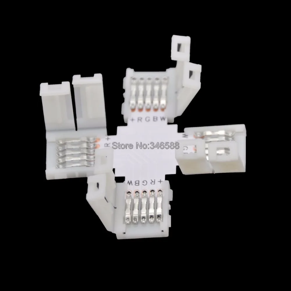 5 контактный RGBW RGBWW Светодиодная лента коннектор FPC PCB L T X угловой сплиттер Без
