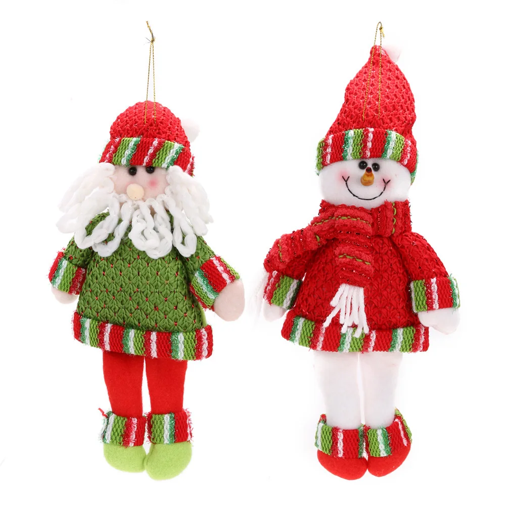 

New Santa Claus Toys Snow Man Reindeer Dolls Christmas Decoration Xmas Tree Hanging Ornaments Pendant Best Gift