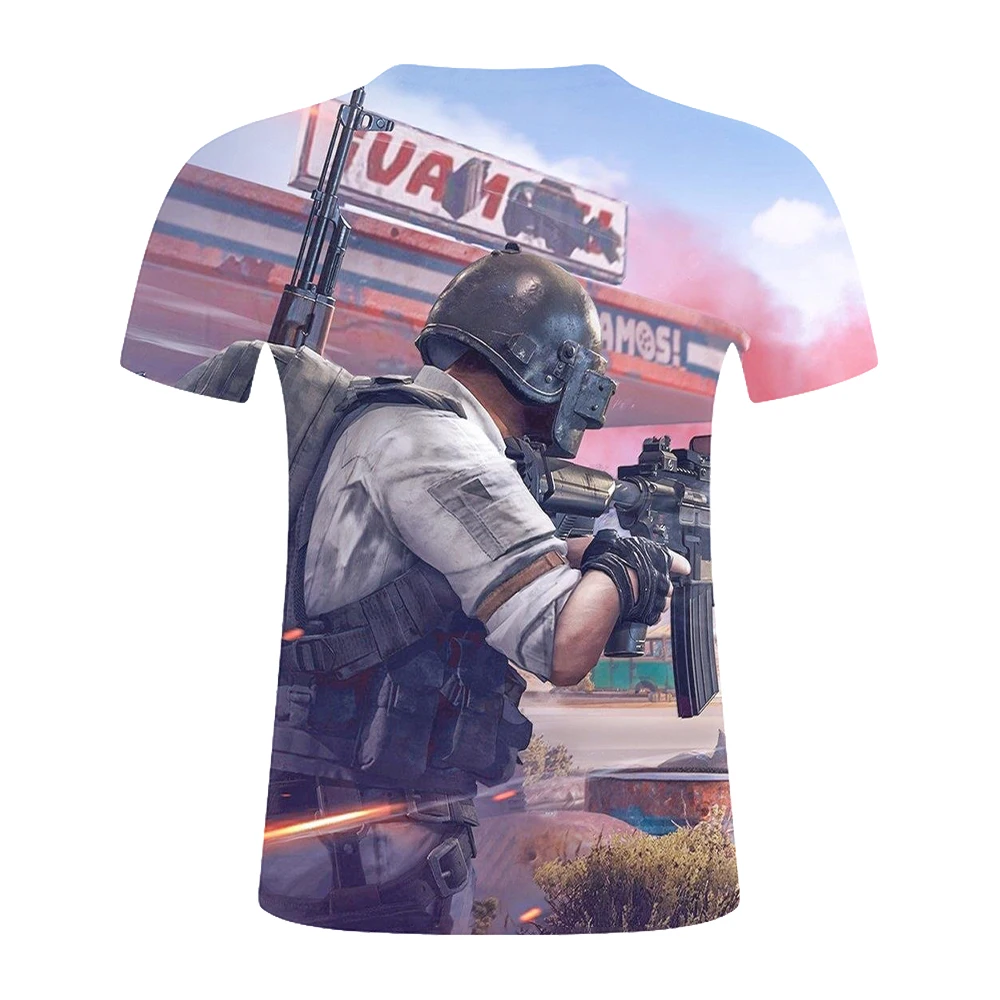 2019 Модная Повседневная 3D Футболка мужская Harajuku PUBG футболка s игра летняя новая