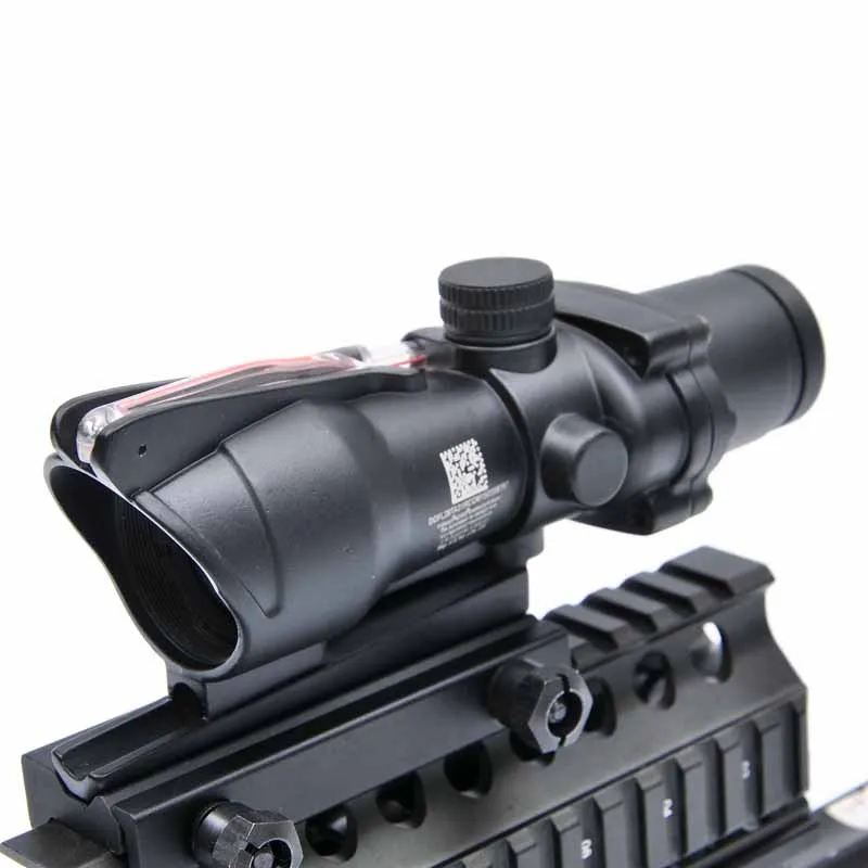ACOG 4X32 оптика из настоящего Волокна Красная точка с подсветкой прицел тактический
