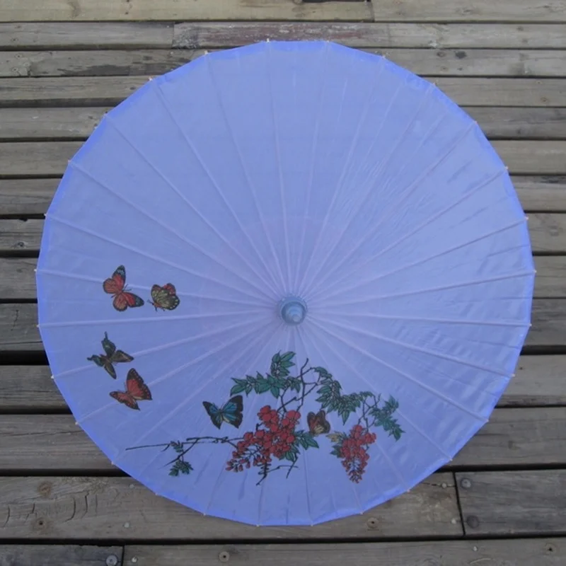 Один Кусок высокое качество Японский бамбук шелковый зонтик для свадьбы с ручной росписью цветок конструкций и различных цвета