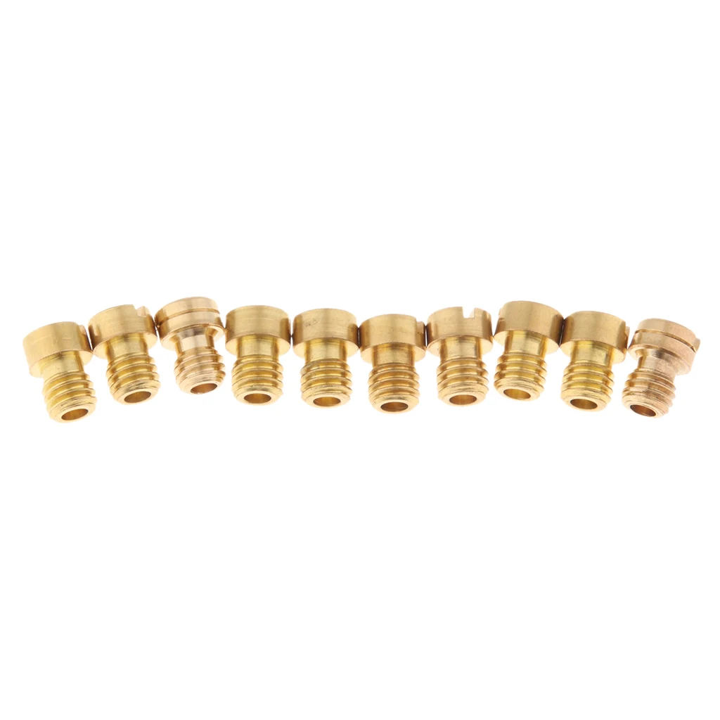 10 Pcs Slow Air Jet Carburetor Injector Nozzle Main Jet 108 - 124 High Class Quality Copper Material Carburetor Main Jet Kit