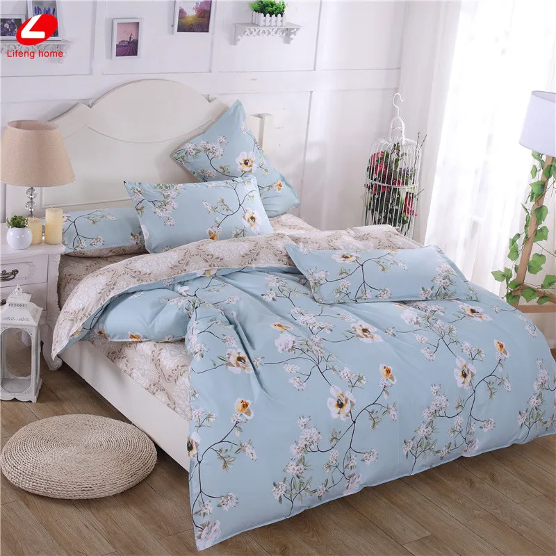 

Morden bedding set 4pcs bedding housse de couette AB side bed sheet panther duvet cover set bed linens lemon fashion bed set