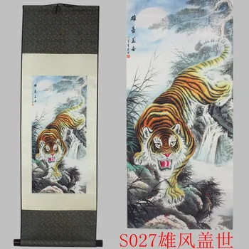

Chinese tiger pattern, silk painting, decorative painting, new special gifts free shipping