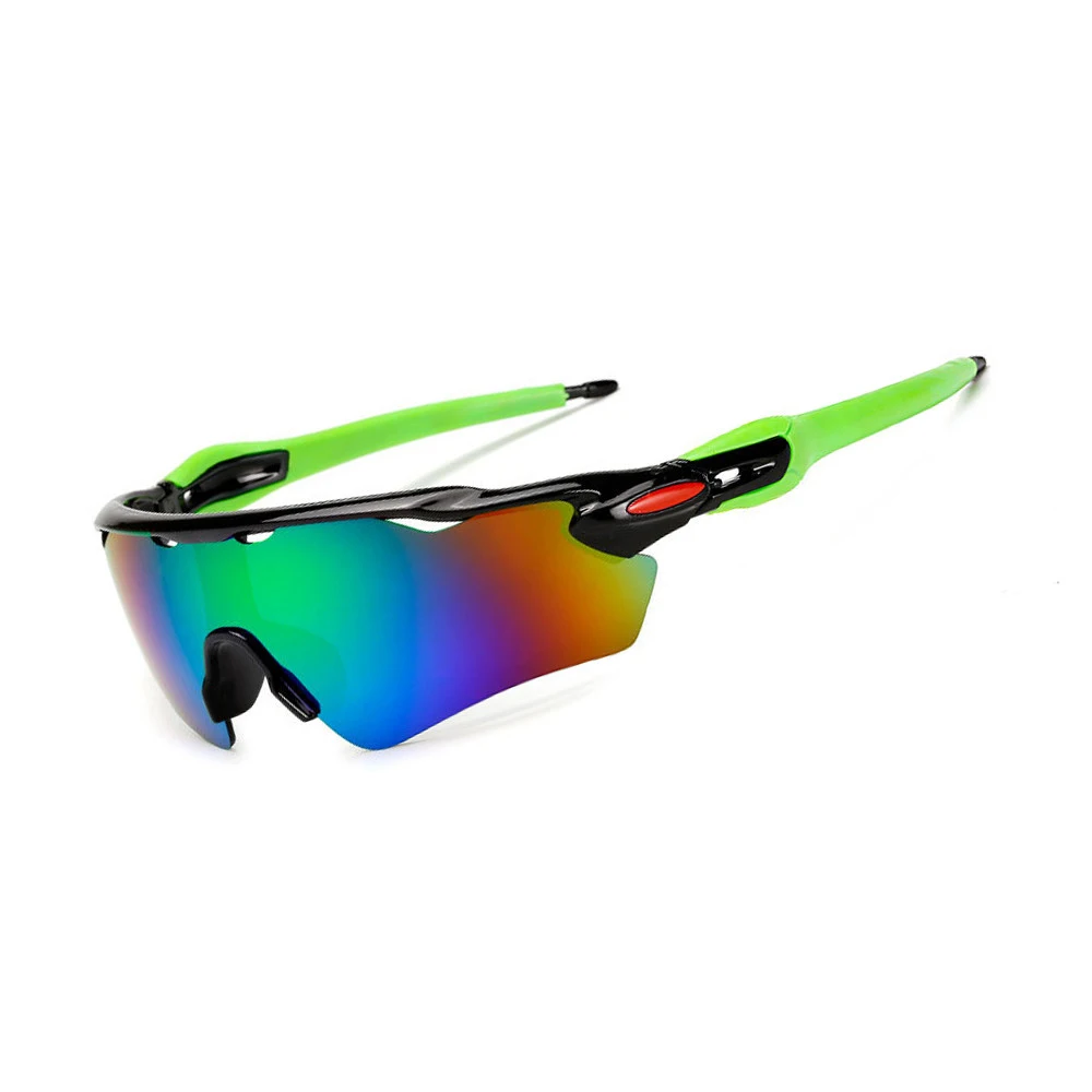 Велосипедные очки UV400 Мужские и женские велосипедные очки MTB спортивные солнцезащитные очки для пеших прогулок, рыбалки, бега ветрозащитные очки - Цвет: Black Green