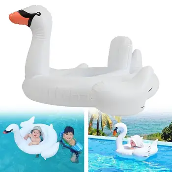 

NEW Children Swan Shape PVC Inflatable Swimming Pool Ring Floating Bed Party Toy