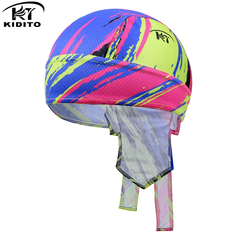 

KIDITOKT Pro Quick-Dry Mountain Bicycle Bandana Hat 100% Polyester Summer Cycling Cap Men Women Pirate Head Scarf Headband