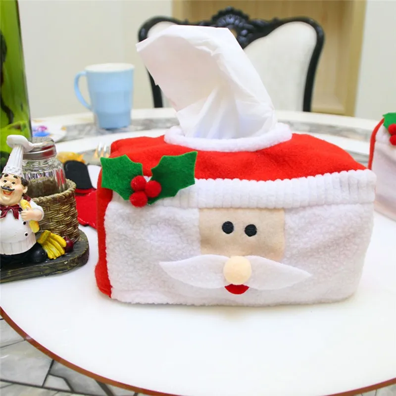 Рождественский стиль Санта Клаус ремень, фетровая коробка для салфеток Чехол Держатель домашнее украшение креативный Держатель салфеток для бумажных полотенец YL881712