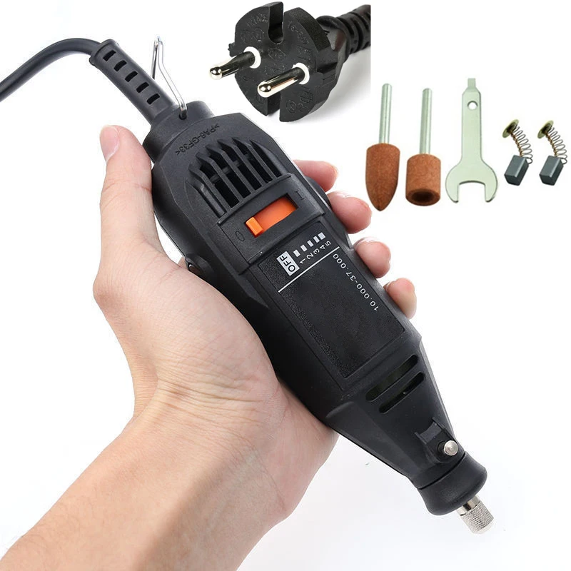 

Mini Engraver Drill 130W 220V Rotary Electric Engraving Tool Variable Speed Grinding Power Multifunction Woodworking Tool