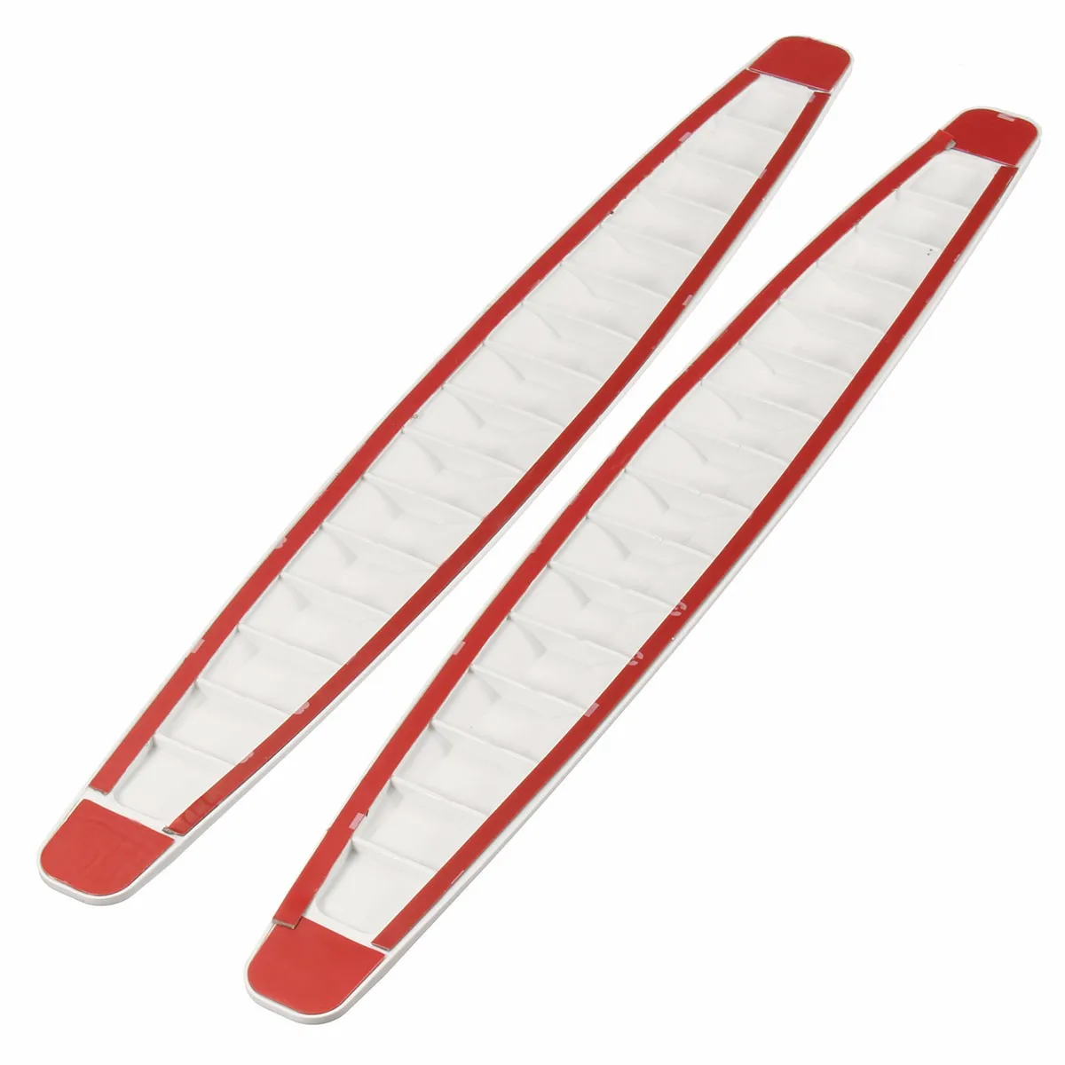  Pair Rubber Car Bumper Protector Guard Corner Strip Sticker Auto Body Protector Moldings Black Whit