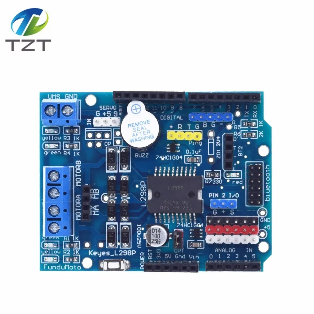 TZT 1pcs L298P контроллер скорости ШИМ двойной драйвер высокой мощности H bridge Bluetooth