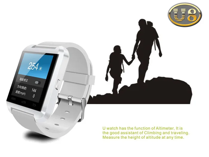 U8 Smartwatch Bluetooth Watch Passometer Touch Screen Answer and Dial the Phone